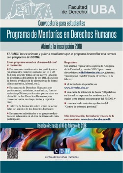 Programa de Mentorías en Derechos Humanos 2018