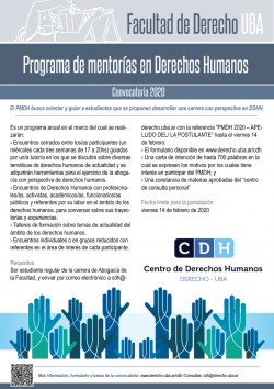 Programa de Mentorías en Derechos Humanos - Convocatoria 2020