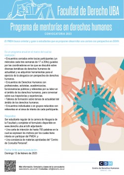 Programa de mentorías en derechos humanos - Convocatoria 2023