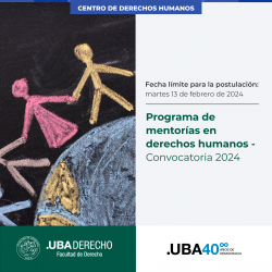 Programa de mentorÃ­as en derechos humanos - Convocatoria 2024