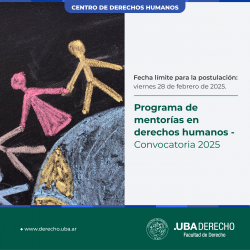Programa de mentorías en derechos humanos - Convocatoria 2025