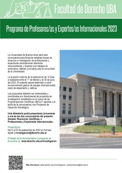 Programa de Profesores/as y Expertos/as Internacionales 2023