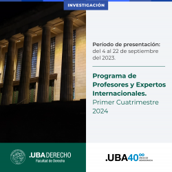 Programa de Profesores/as y Expertos/as Internacionales. Primer Cuatrimestre 2024