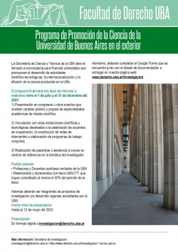Programa de Promoción de la Ciencia de la Universidad de Buenos Aires en el exterior
