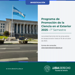 Programa de Promoción de la Ciencia en el Exterior 2025 - 1º Semestre