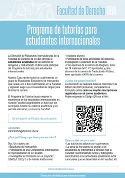 Programa de tutorías para estudiantes internacionales