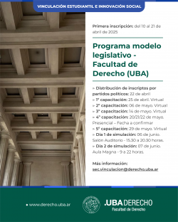 Programa modelo legislativo - Facultad de Derecho (UBA)