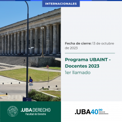 Programa UBAINT - Docentes 2023 - 1er llamado