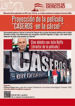 Proyección de la película "Caseros. En la cárcel"