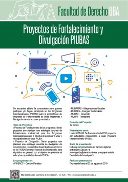 Proyectos de Fortalecimiento y Divulgación PIUBAS