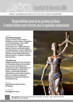 Responsabilidad penal de las personas jurídicas. El modelo italiano como referente para la regulación sudamericana
