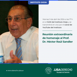 Reunión extraordinaria de homenaje al Prof. Dr. Héctor Raúl Sandler