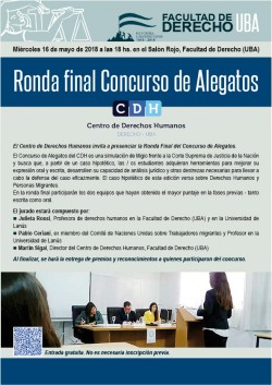 Ronda final concurso de alegatos