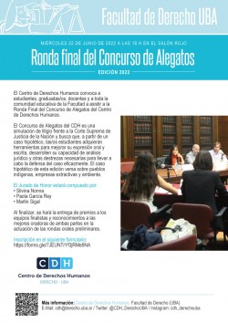 Ronda final del Concurso de Alegatos - Edición 2022