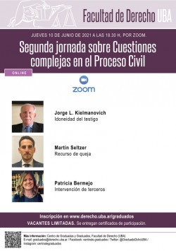 Segunda jornada sobre Cuestiones complejas en el Proceso Civil