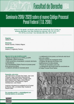 Seminario 2019/2020 sobre el nuevo Código Procesal Penal Federal (T.O. 2019)