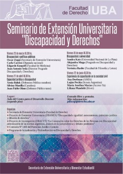 Seminario de extensión universitaria "Discapacidad y derechos"