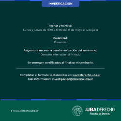 Seminario de investigación: Derecho internacional privado