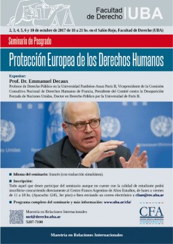 Seminario de Posgrado "Protección Europea de los Derechos Humanos"