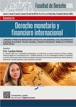 Seminario "Derecho monetario y financiero internacional"