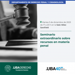  Seminario extraordinario sobre recursos en materia penal