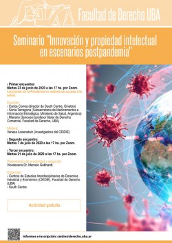 Seminario "InnovaciÃ³n y propiedad intelectual en escenarios postpandemia"