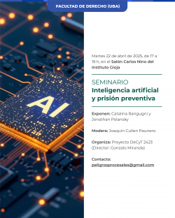Seminario "Inteligencia artificial y prisión preventiva"