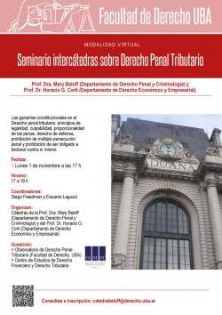 Seminario intercátedras sobre Derecho Penal Tributario