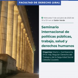 Seminario internacional de políticas públicas, trabajo, salud y derechos humanos