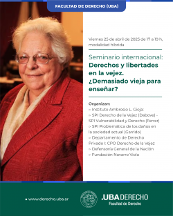 Seminario internacional: Derechos y libertades en la vejez. ¿Demasiado vieja para enseñar?