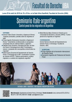 Seminario internacional ítalo-argentino: Control penal de los migrantes en Argentina