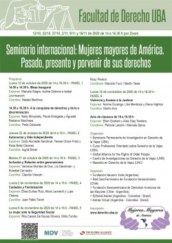 Seminario internacional: Mujeres mayores de América. Pasado, presente y porvenir de sus derechos