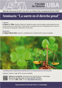 Seminario "La suerte en el derecho penal"