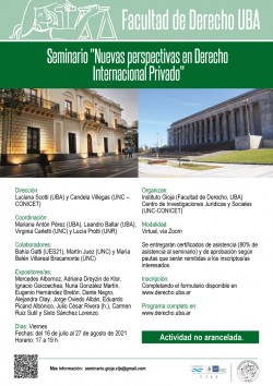 Seminario "Nuevas perspectivas en Derecho Internacional Privado"