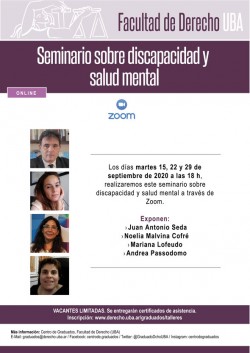 Seminario online sobre discapacidad y salud mental