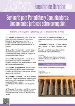 Seminario para Periodistas y Comunicadores: Lineamientos jurídicos sobre corrupción