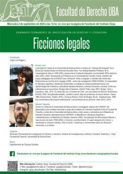 Seminario Permanente de Investigación en Derecho y Literatura: Ficciones legales