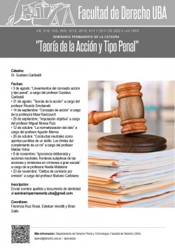 Seminario Permanente de la Cátedra - "Teoría de la Acción y Tipo Penal"