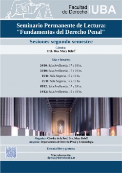 Seminario Permanente de Lectura: "Fundamentos del Derecho Penal"
