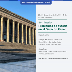 Seminario "Problemas de autoría en el Derecho Penal"