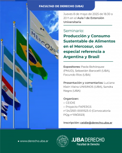 Seminario: Producción y Consumo Sustentable de Alimentos en el Mercosur, con especial referencia a Argentina y Brasil