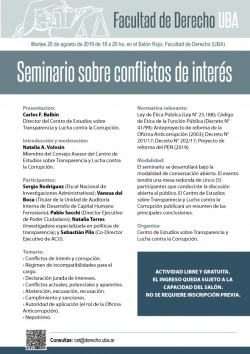 Seminario sobre conflictos de interés