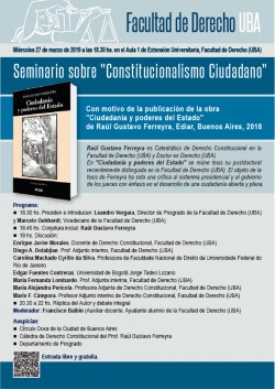 Seminario sobre "Constitucionalismo Ciudadano"