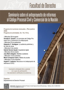 Seminario sobre el anteproyecto de reformas al Código Procesal Civil y Comercial de la Nación