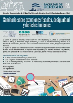 Seminario sobre exenciones fiscales, desigualdad y derechos humanos