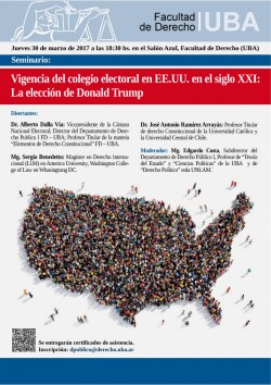 Seminario: Vigencia del colegio electoral en EE.UU. en el Siglo XXI: La elección de Donald Trump
