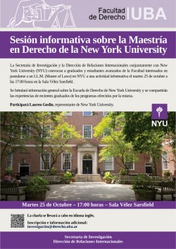 Sesión informativa sobre la Maestría en Derecho de la New York University