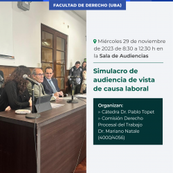Simulacro de audiencia de vista de causa laboral