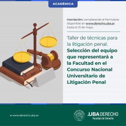 Taller de técnicas para la litigación penal