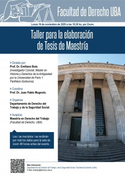 Taller para la elaboración de Tesis de Maestría